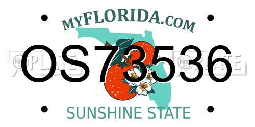 OS73536 Florida License Plate
