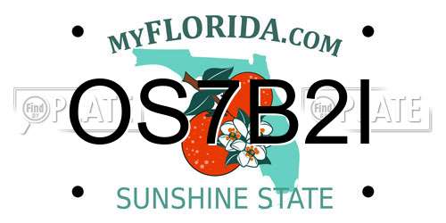 OS7B2I Florida License Plate