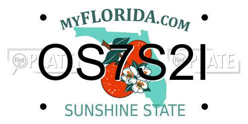 OS7S2I Florida License Plate
