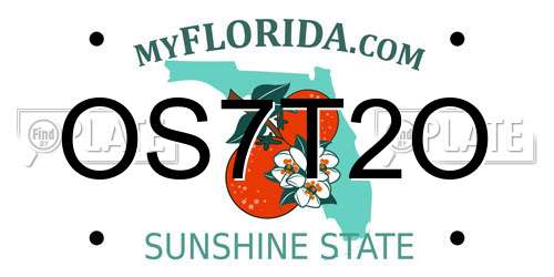 OS7T2O Florida License Plate