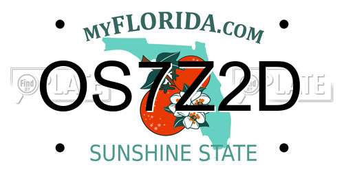 OS7Z2D Florida License Plate