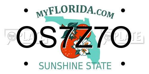 OS7Z7O Florida License Plate