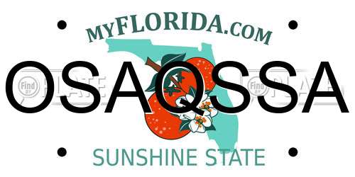 OSAQSSA Florida License Plate