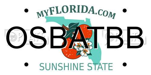 OSBATBB Florida License Plate