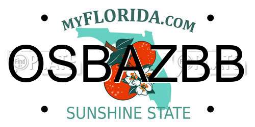 OSBAZBB Florida License Plate