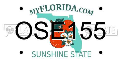 OSE155 Florida License Plate