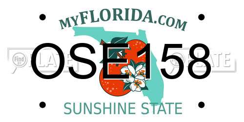 OSE158 Florida License Plate
