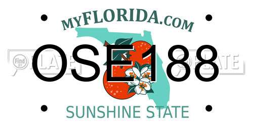 OSE188 Florida License Plate