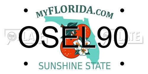 OSEL90 Florida License Plate