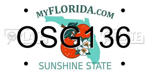 OSG136 Florida License Plate