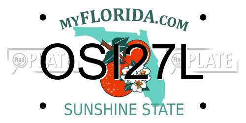 OSI27L Florida License Plate