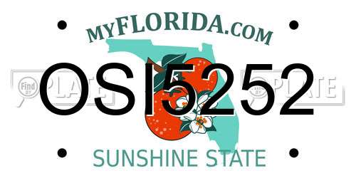 OSI5252 Florida License Plate