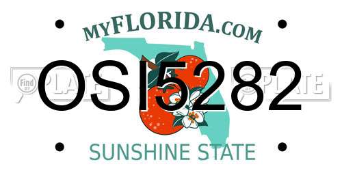 OSI5282 Florida License Plate