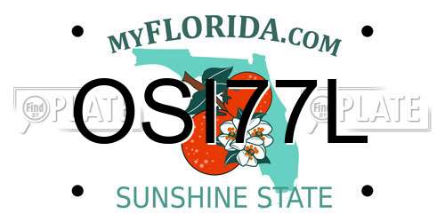 OSI77L Florida License Plate