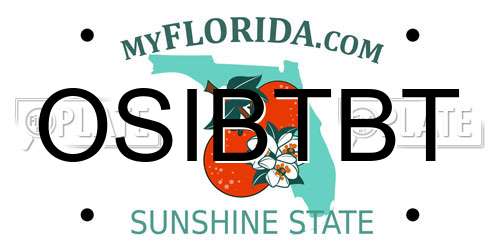 OSIBTBT Florida License Plate