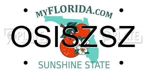 OSISZSZ Florida License Plate