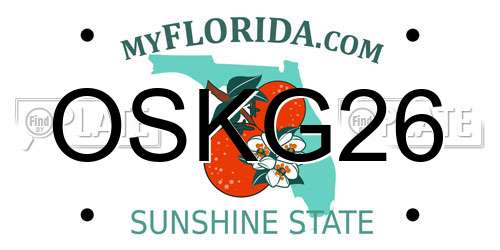 OSKG26 Florida License Plate