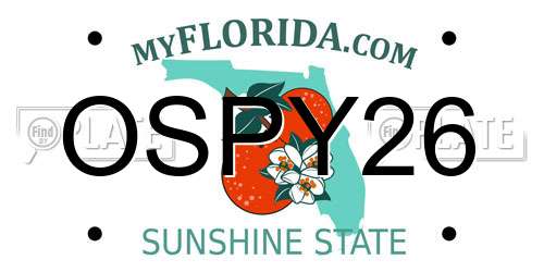 OSPY26 Florida License Plate