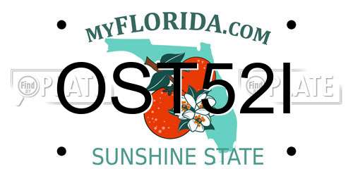 OST52I Florida License Plate
