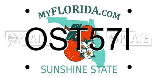 OST57I Florida License Plate