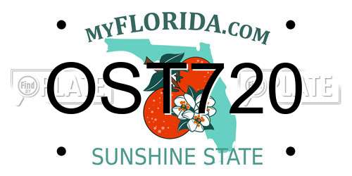 OST720 Florida License Plate
