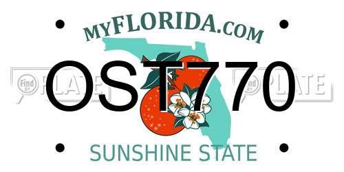 OST770 Florida License Plate
