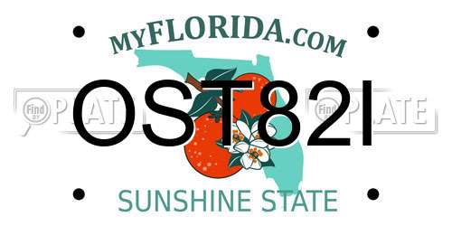 OST82I Florida License Plate