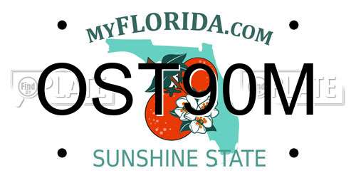 OST90M Florida License Plate