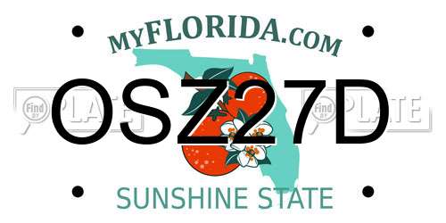OSZ27D Florida License Plate