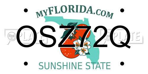 OSZ72Q Florida License Plate