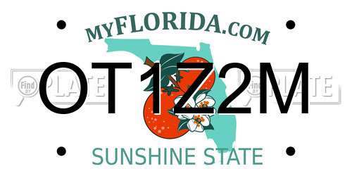 OT1Z2M Florida License Plate