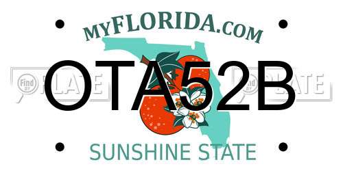 OTA52B Florida License Plate