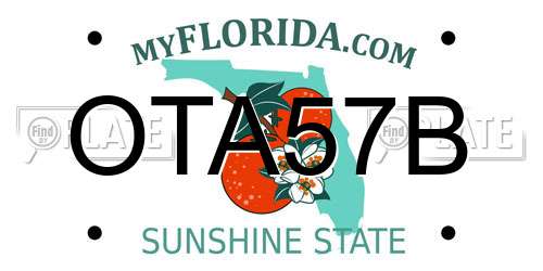 OTA57B Florida License Plate