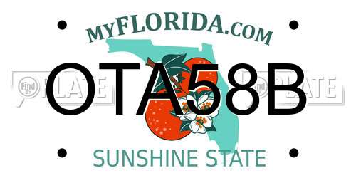 OTA58B Florida License Plate