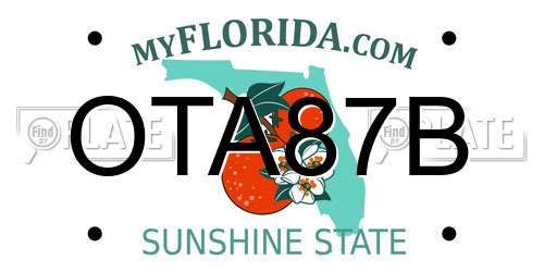OTA87B Florida License Plate