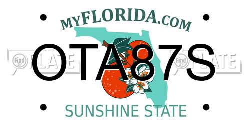 OTA87S Florida License Plate