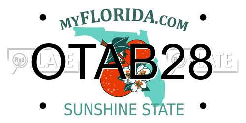 OTAB28 Florida License Plate