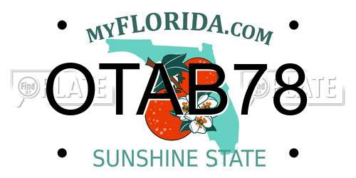 OTAB78 Florida License Plate