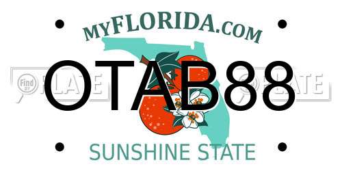 OTAB88 Florida License Plate