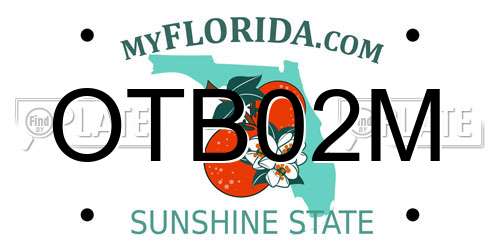 OTB02M Florida License Plate