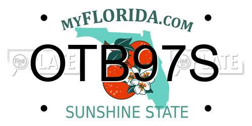 OTB97S Florida License Plate