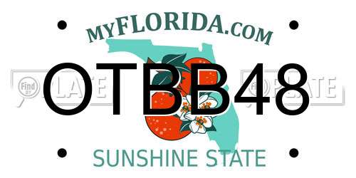 OTBB48 Florida License Plate