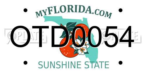 OTD0054 Florida License Plate