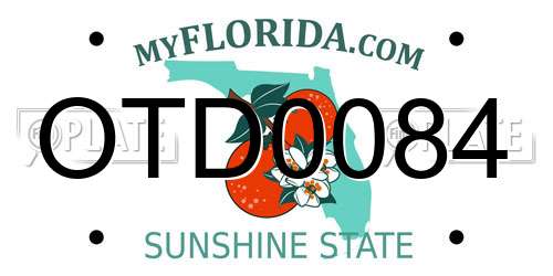 OTD0084 Florida License Plate