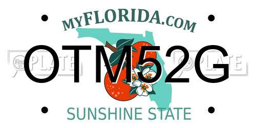 OTM52G Florida License Plate