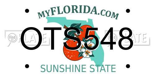 OTS548 Florida License Plate