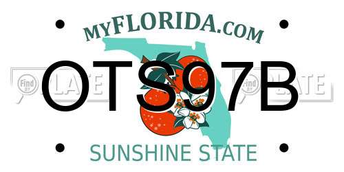 OTS97B Florida License Plate