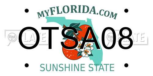OTSA08 Florida License Plate