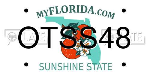 OTSS48 Florida License Plate