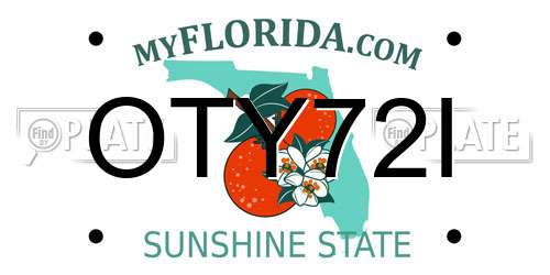 OTY72I Florida License Plate